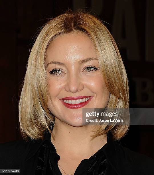 Actress Kate Hudson signs copies of "Pretty Happy: Healthy Ways To Love Your Body" at Barnes & Noble at The Grove on February 22, 2016 in Los...