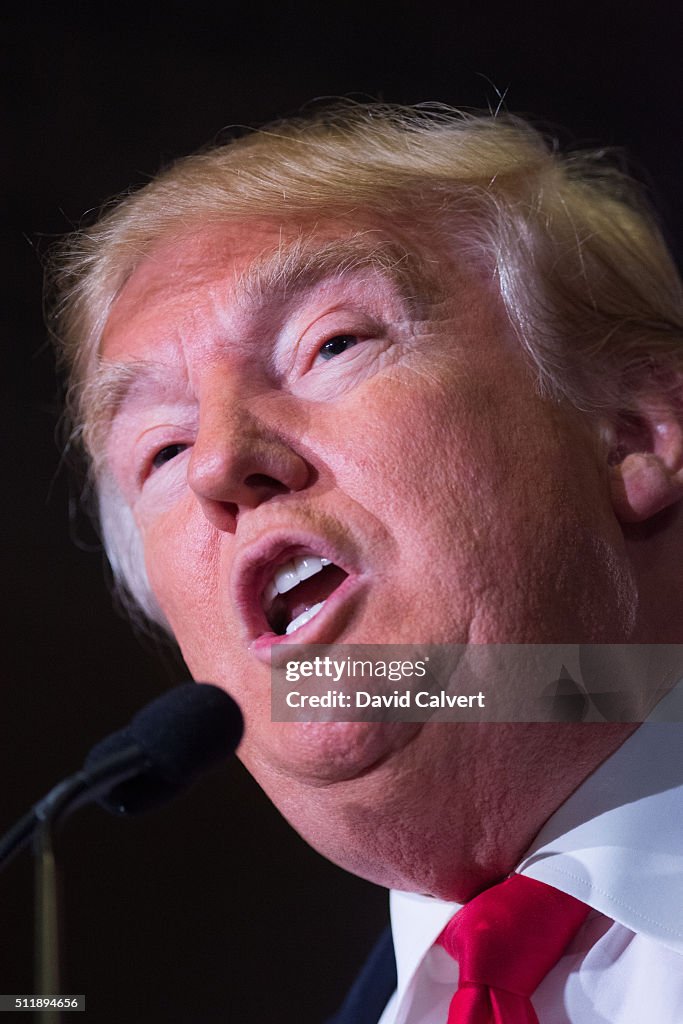 Trump Holds Campaign Rally In Sparks, Nevada On Day Of State's Caucus