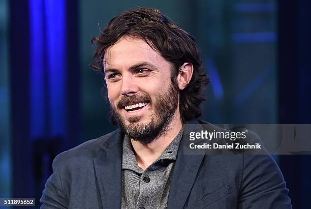 Casey Affleck attends AOL Build to discuss his new film 'Triple 9' at AOL Studios on February 23, 2016 in New York City.