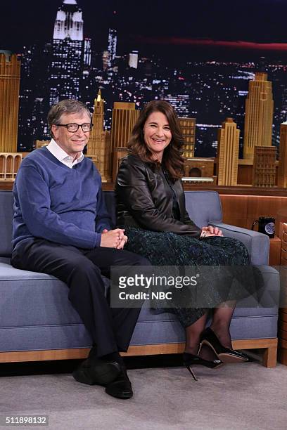 Episode 0423 -- Pictured: Bill Gates and Melinda Gates on February 23, 2016 --