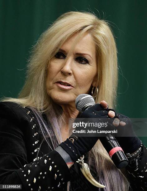 Musician Lita Ford signs copies of "Living Like A Runaway: A Memoir" at Barnes & Noble Tribeca on February 23, 2016 in New York City.