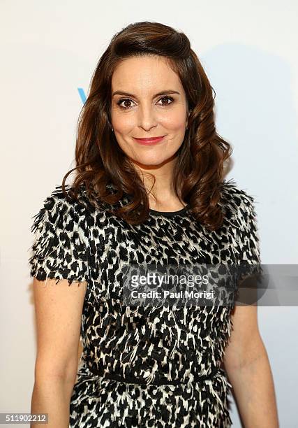 Actress Tina Fey attends the "Whiskey Tango Foxtrot" Washington DC Screening at Burke Theater at U.S. Navy Memorial on February 23, 2016 in...