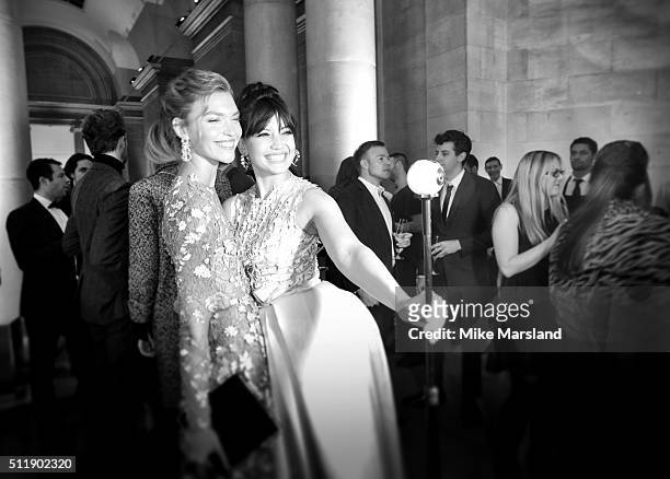Daisy Lowe and Arizona Muse attend The Elle Style Awards 2016 at tate britain on February 23, 2016 in London, England.