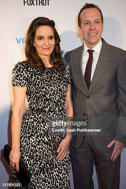 Actress Tina Fey and screenwriter Robert Carlock attend the "Whiskey Tango Foxtrot" Screening at the Burke Theater at The U.S. Navy Memorial on...