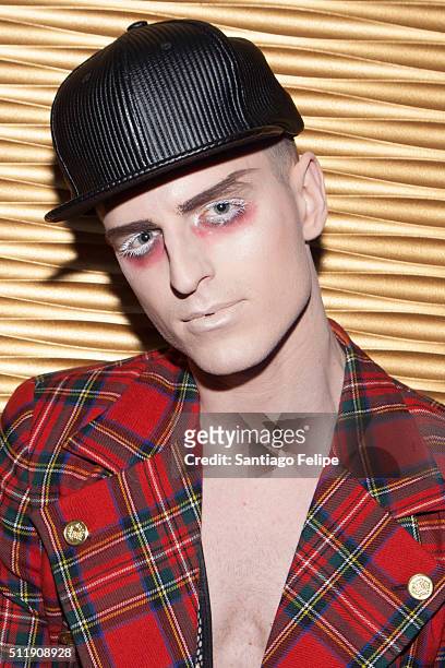 Attends Logo's "RuPaul's Drag Race" Season 8 Premiere at Stage 48 on February 22, 2016 in New York City.