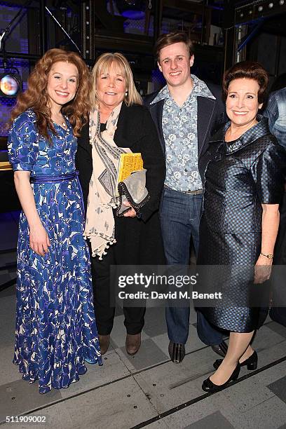 Cassidy Janson, Linda Robson, Alan Morrissey and Diane Keen attends the 1st Birthday Gala Performance of "Beautiful: The Carole King Musical" at The...