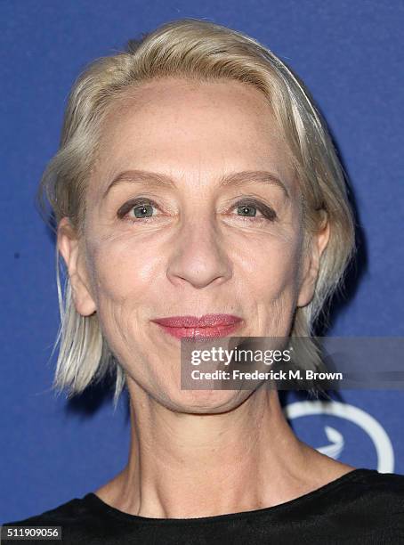 Costume designer Michele Clapton attends the 18th Costume Designers Guild Awards with Presenting Sponsor LACOSTE at The Beverly Hilton Hotel on...