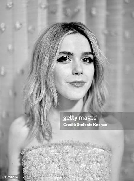 Actress Kiernan Shipka attends the 18th Costume Designers Guild Awards with Presenting Sponsor LACOSTE at The Beverly Hilton Hotel on February 23,...