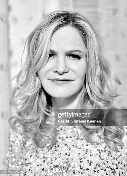 Actress Jennifer Jason Leigh attends the 18th Costume Designers Guild Awards with Presenting Sponsor LACOSTE at The Beverly Hilton Hotel on February...