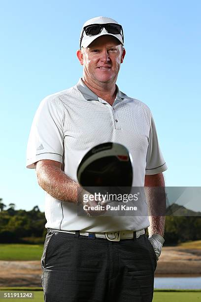 Marcus Fraser of Australia poses ahead of the 2016 Perth International at Lake Karrinyup Country Club on February 24, 2016 in Perth, Australia.