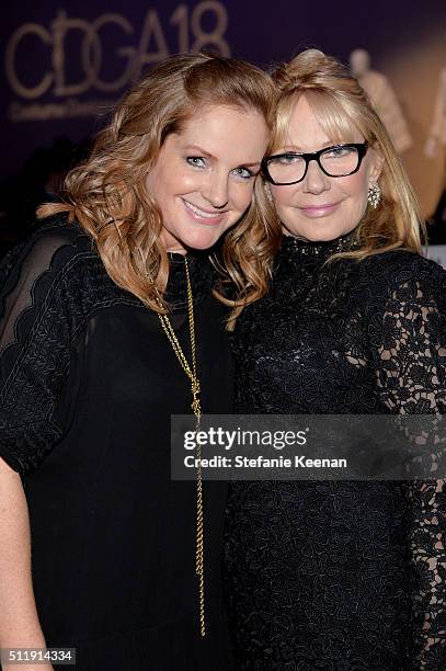 Executive Producer JL Pomeroy and honoree Ellen Mirojnick attend the 18th Costume Designers Guild Awards with Presenting Sponsor LACOSTE at The...