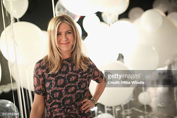 Actress Jennifer Aniston attends smartwater sparkling celebrates Jennifer Aniston and St Jude's Children's Hospital at W Hollywood on February 23,...