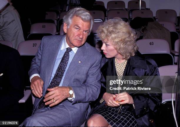 Bob Hawke Prime Minister of Australia with Blanche D'Alpuget at OZ Jewsish VE day in 1995 in Sydney, Australia.