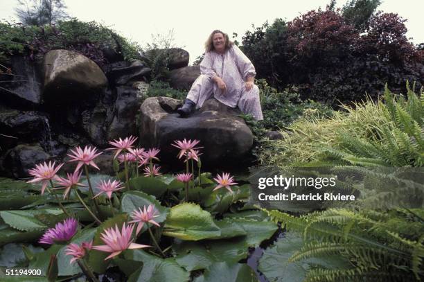 Australian writer Colleen McCullough at home in Norfolk Island, Australia.