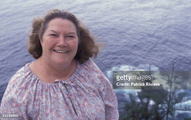 Australian writer Colleen McCullough at home in Norfolk Island, Australia.