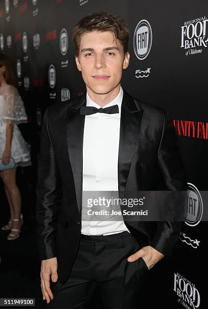 Actor Nolan Gerard Funk attends Vanity Fair and FIAT Toast To "Young Hollywood" at Chateau Marmont on February 23, 2016 in Los Angeles, California.