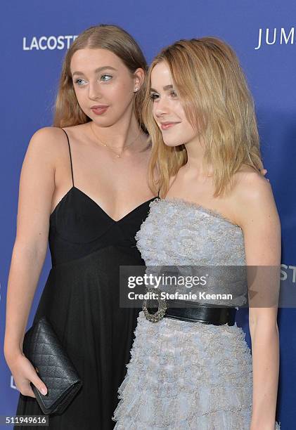 Actress Kiernan Shipka and Lily Rosenthal attend the 18th Costume Designers Guild Awards with Presenting Sponsor LACOSTE at The Beverly Hilton Hotel...