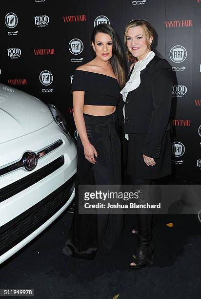Actress Lea Michele and Vanity Fair West Coast editor Krista Smith attend Vanity Fair and FIAT Young Hollywood Celebration at Chateau Marmont on...