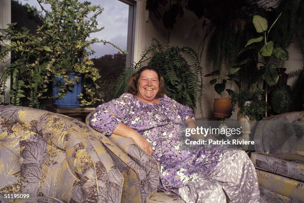 Australian writer Colleen McCullough at home in Norfolk Island, Australia.