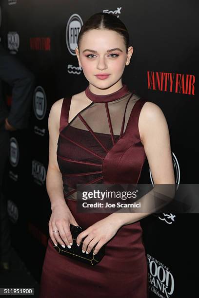 Actress Joey King attends Vanity Fair and FIAT Young Hollywood Celebration at Chateau Marmont on February 23, 2016 in Los Angeles, California.