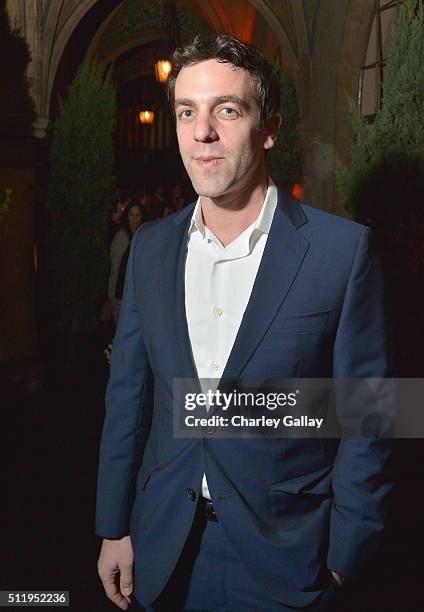 Actor B.J. Novak attends Vanity Fair and FIAT Young Hollywood Celebration at Chateau Marmont on February 23, 2016 in Los Angeles, California.