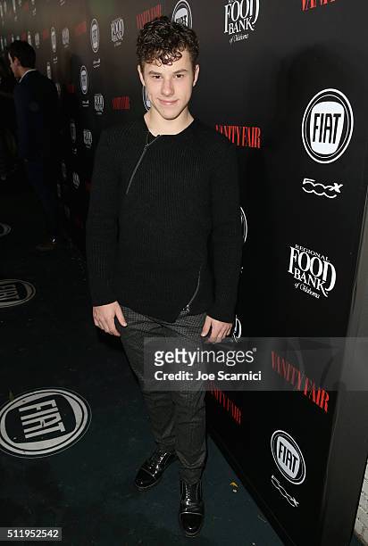 Actor Nolan Gould attends Vanity Fair and FIAT Young Hollywood Celebration at Chateau Marmont on February 23, 2016 in Los Angeles, California.