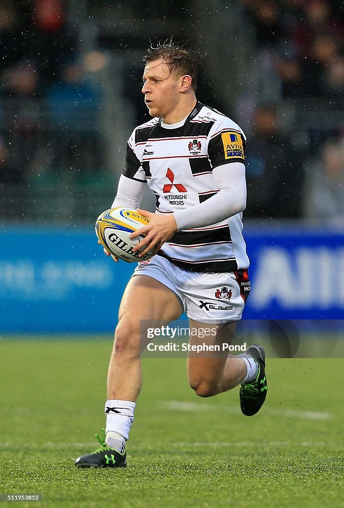 David Rhodes Rugby Michael Rhodes of Gloucester Rugby during the Aviva Premiership match ...