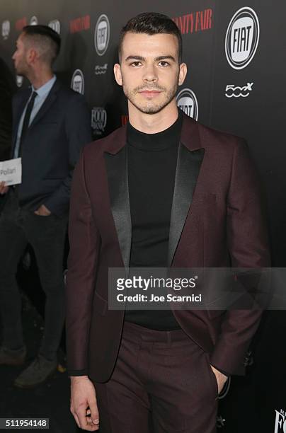 Actor Joey Pollari attends Vanity Fair and FIAT Young Hollywood Celebration at Chateau Marmont on February 23, 2016 in Los Angeles, California.