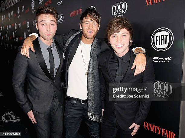 Musicians Wesley Stromberg, Keaton Stromberg and Drew Chadwick of Emblem3 attend Vanity Fair and FIAT Young Hollywood Celebration at Chateau Marmont...