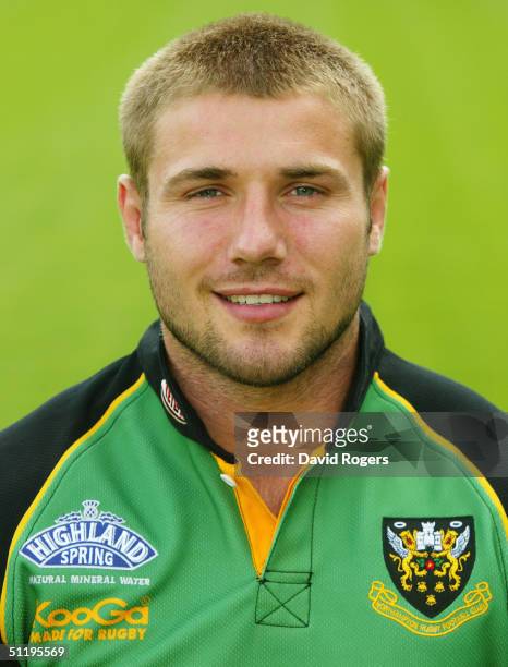 Ben Cohen pictured during the Northampton Saints squad photocall at Franklins Gardens on August 12, 2004 in Northampton, England.