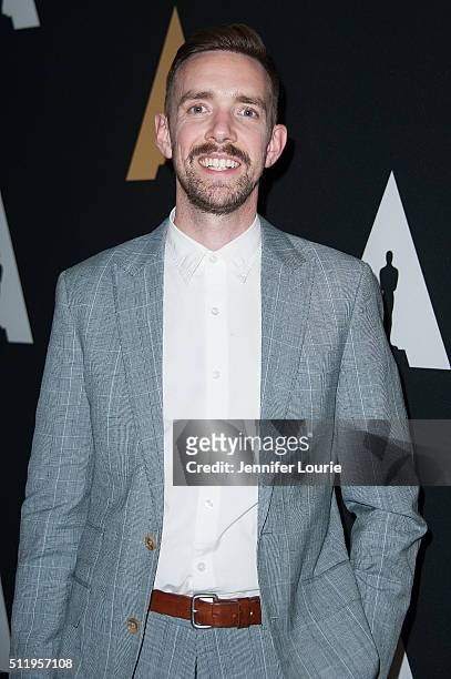 Henry Hughes arrives at the 88th Annual Academy Awards Oscar Week Celebrates Shorts at the AMPAS Samuel Goldwyn Theater on February 23, 2016 in...