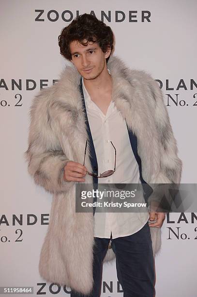French actor Anthony Sonigo attends the "Zoolander 2" Paris Premiere at Cinema Gaumont Marignan on February 23, 2016 in Paris, France.