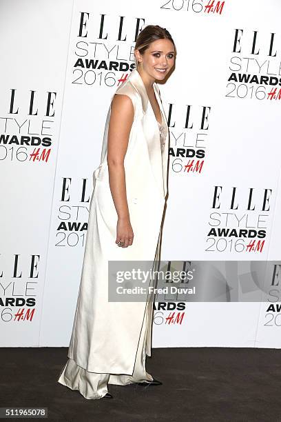 Elizabeth Olsen attends the Elle Style Awards 2016 on February 23, 2016 in London, England.