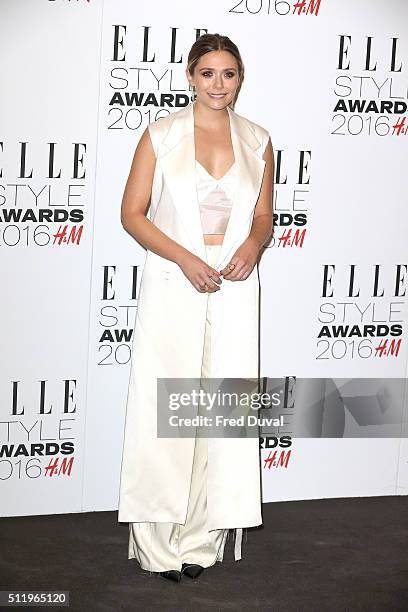 Elizabeth Olsen attends the Elle Style Awards 2016 on February 23, 2016 in London, England.