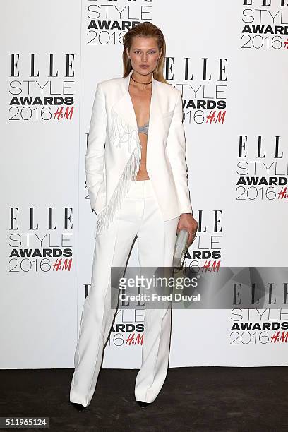 Toni Garrn attends the Elle Style Awards 2016 on February 23, 2016 in London, England.