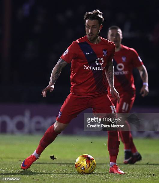 Jake Hyde of York City in action during the Sky Bet League Two match between York City and Northampton Town at Bootham Crescent on February 23, 2016...