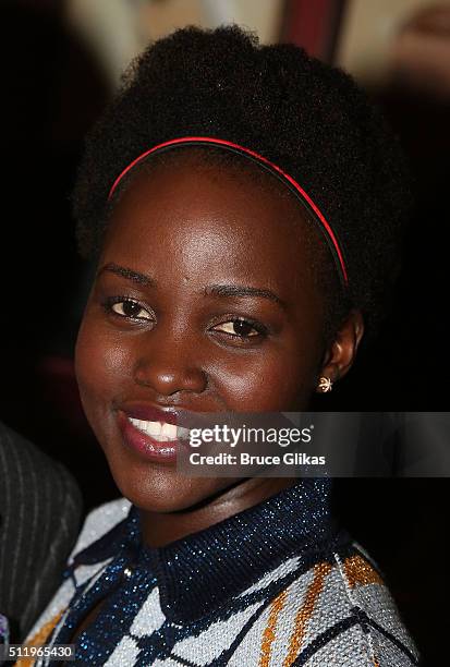 Lupita Nyong'o attends the After Party for the first preview of "Eclipsed" on Broadway at Sardis on February 23, 2016 in New York City.