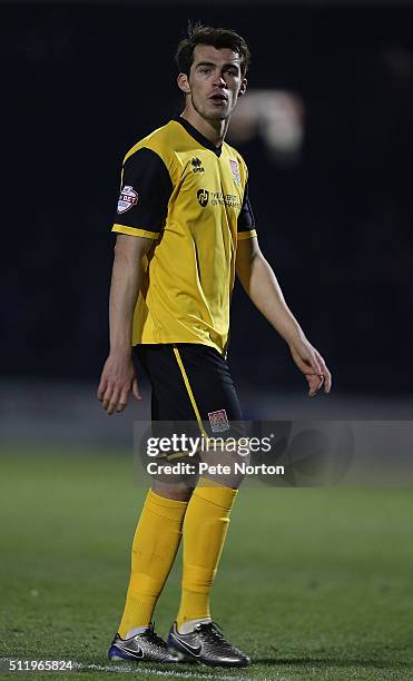 John Marquis of Northampton Town in action during the Sky Bet League Two match between York City and Northampton Town at Bootham Crescent on February...