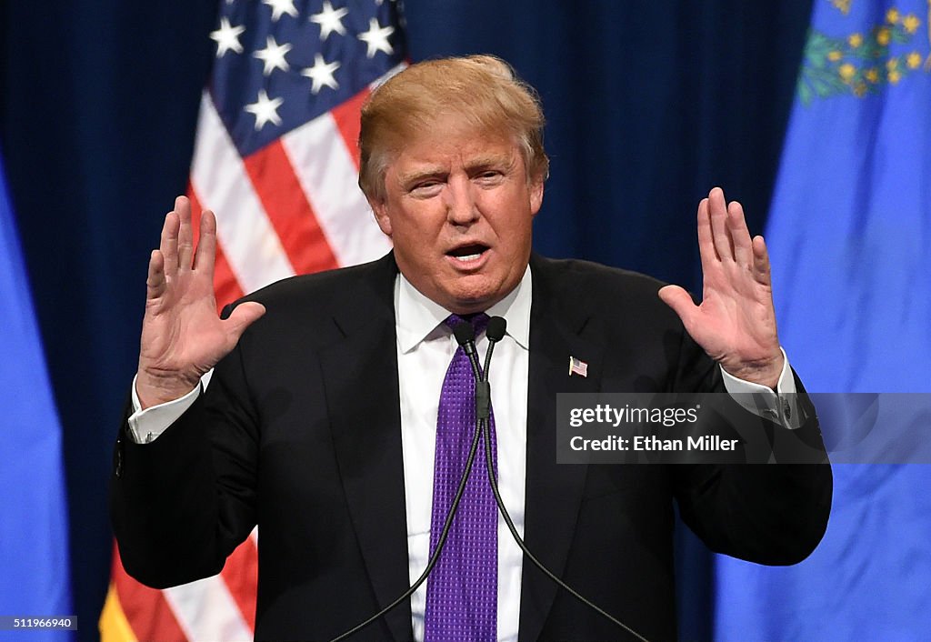 Donald Trump Hosts Nevada Caucus Night Watch Party In Las Vegas