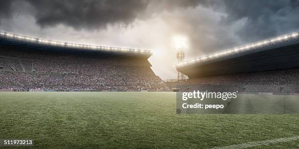 stadium - panoramic stock pictures, royalty-free photos & images