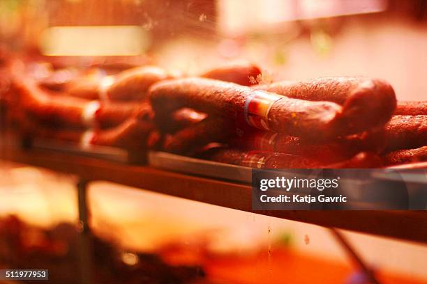 hungarian sausages - pecs hungary stock pictures, royalty-free photos & images