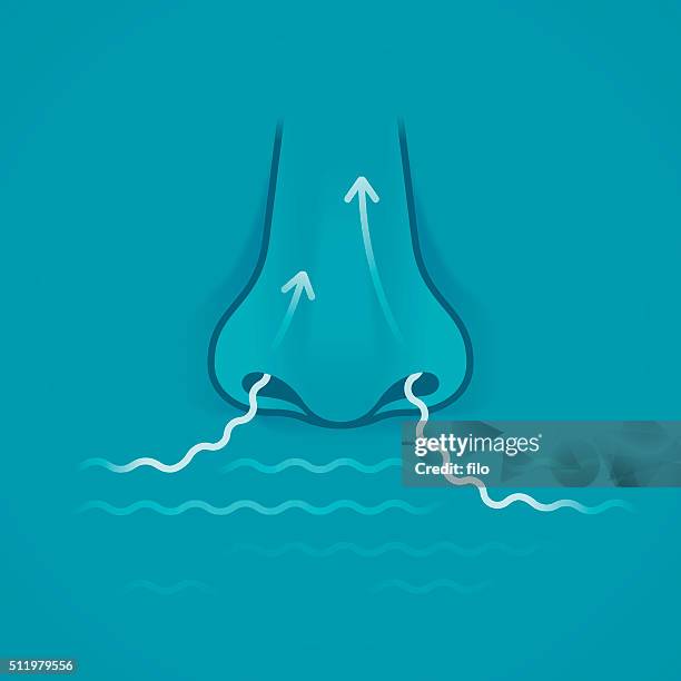 nose - breathing exercise stock illustrations