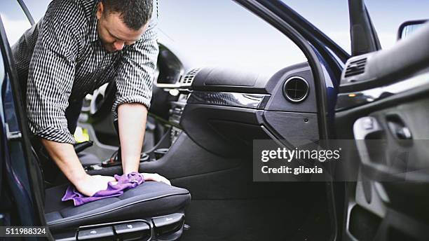 car wash. - vehicle seat - fotografias e filmes do acervo