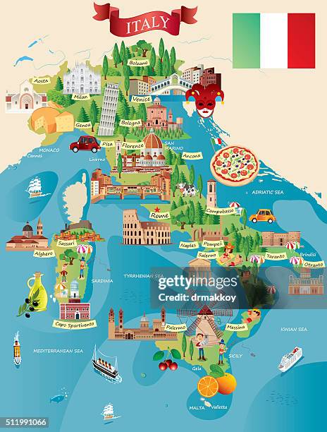 bildbanksillustrationer, clip art samt tecknat material och ikoner med cartoon map of italy - karta italien