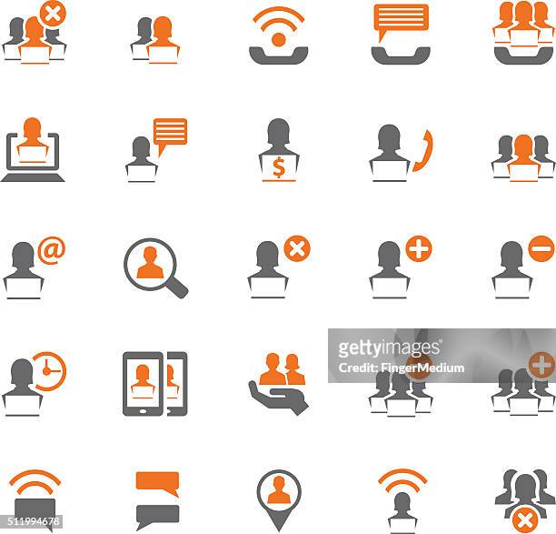 stockillustraties, clipart, cartoons en iconen met business user icon set - supporting functions for graphical user interface
