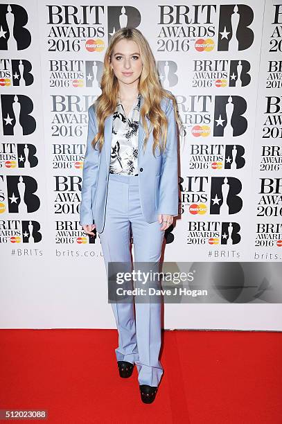 Anais Gallagher attends the BRIT Awards 2016 at The O2 Arena on February 24, 2016 in London, England.