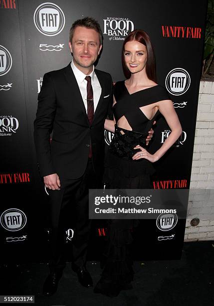 Personality Chris Hardwick and model Lydia Hearst attend the Vanity Fair And FIAT Toast To 'Young Hollywood' at Chateau Marmont on February 23, 2016...