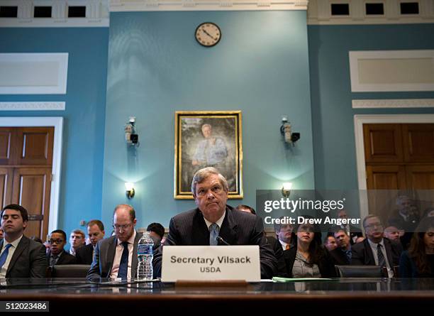 Secretary of Agriculture Tom Vilsack testifies during a House Committee on Agriculture hearing regarding the state of the rural economy, on Capitol...