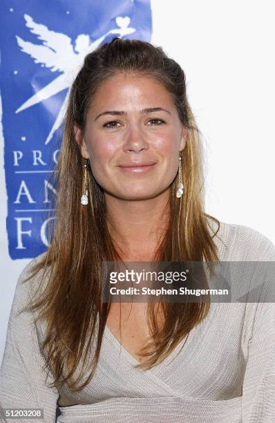 Actress Maura Tierney attends Project Angel Food's 11th Annual Angel Awards Gala at Project Angel Food Headquarters on August 21, 2004 in Los...