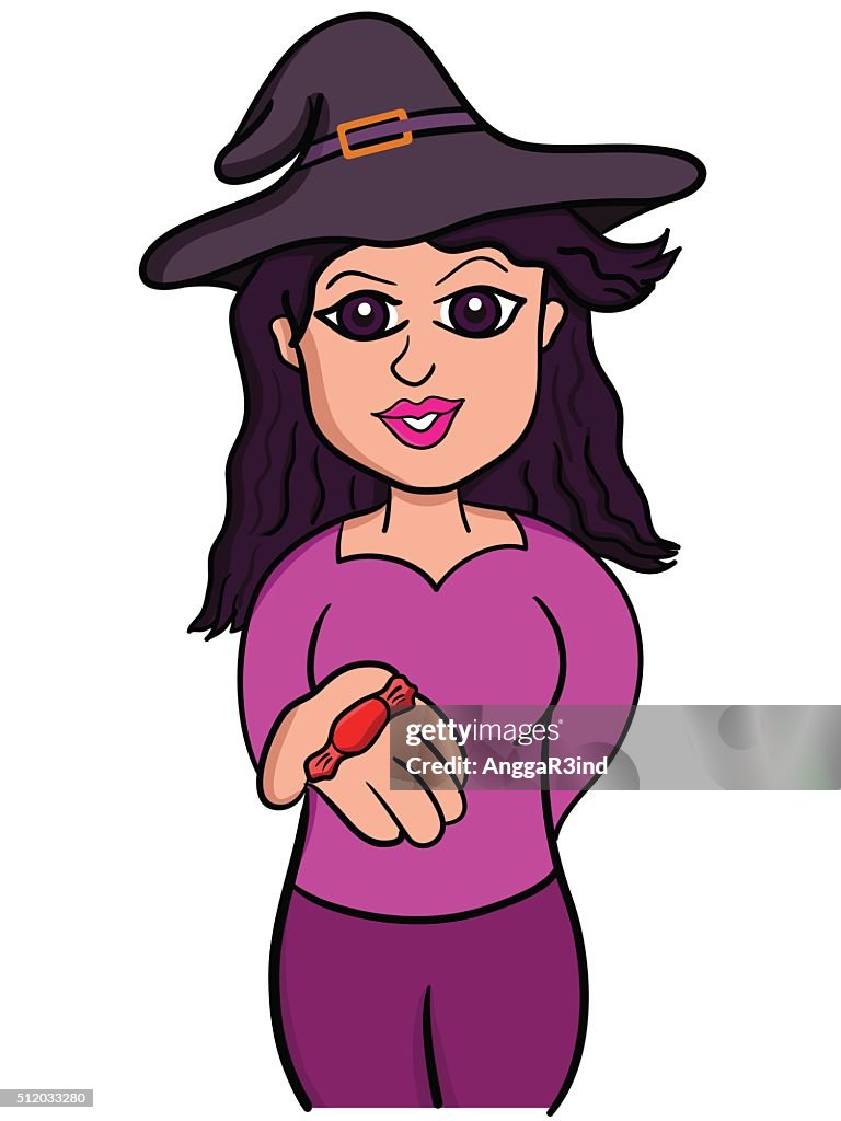 Witch Giving Candy